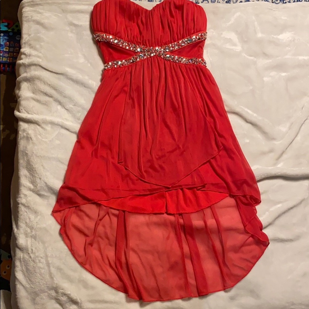 Trixxi Coral High-low dress